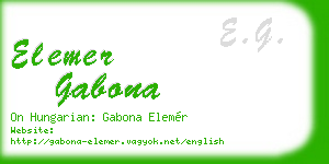elemer gabona business card